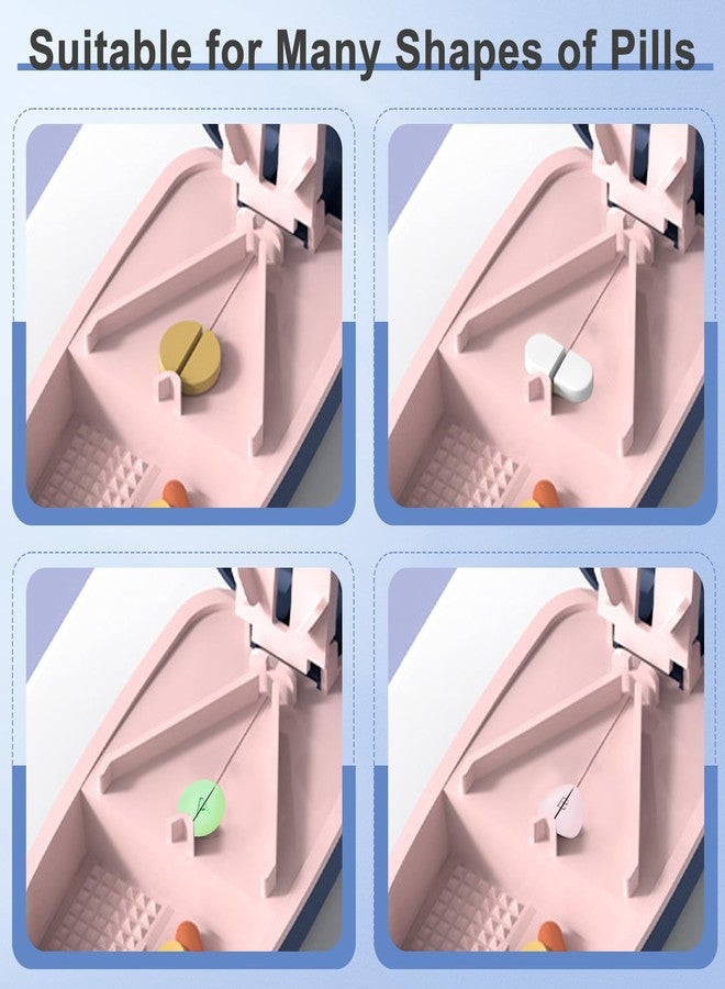 CoolShef 3 in 1 Tablet Cutter for Small or Large Tablets | Portable Medicine Cutter for Pills & Pill Crusher | Compact Pill Splitter with Hidden Storage & Small Clean Brush - Image 2